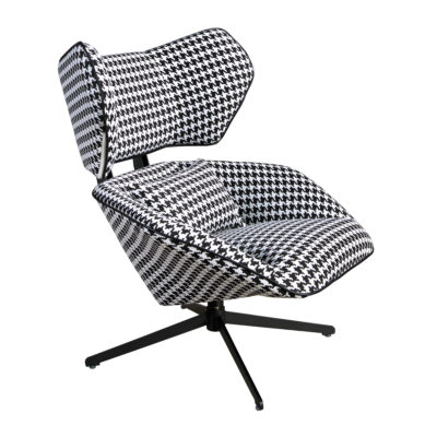 (Español) Sillón giratorio tela blanca y negra armchair - Angel Cerda