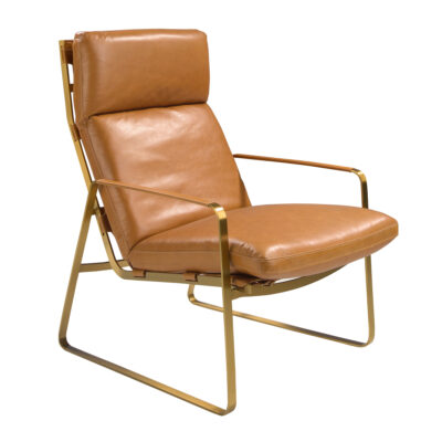 (Español) Sillón piel camel armchair - Angel Cerda
