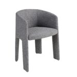 Dark grey fabric chair