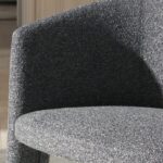 Dark grey fabric chair