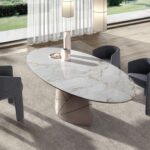 Dark grey fabric chair