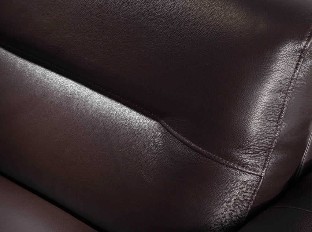 2-seater sofa upholstered in leather with Walnut wood frame 2-seater sofa upholstered in leather with Walnut wood frame