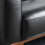 3-seater sofa upholstered in tufted leather