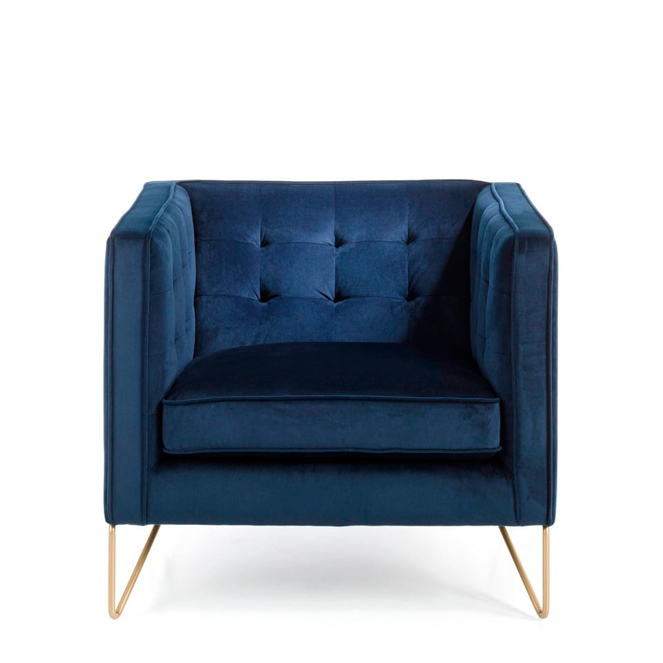 Armchair with stainless steel legs chromed in gold upholstered in velvet effect fabric Armchair with stainless steel legs chromed in gold upholstered in velvet effect fabric