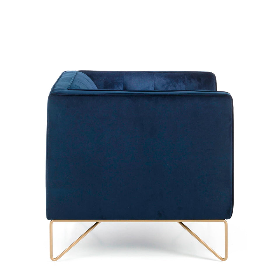 Armchair with stainless steel legs chromed in gold upholstered in velvet effect fabric Armchair with stainless steel legs chromed in gold upholstered in velvet effect fabric