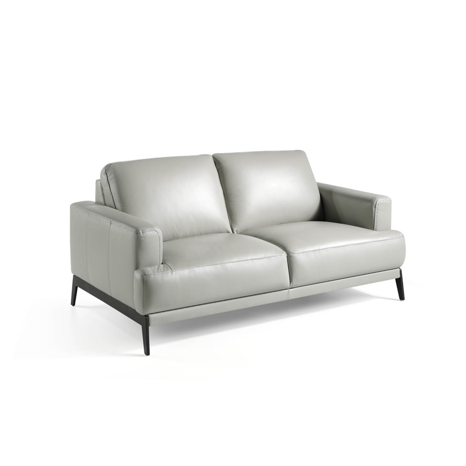 2-seat sofa upholstered in 2mm-thick leather with stainless steel legs 2-seat sofa upholstered in 2mm-thick leather with stainless steel legs