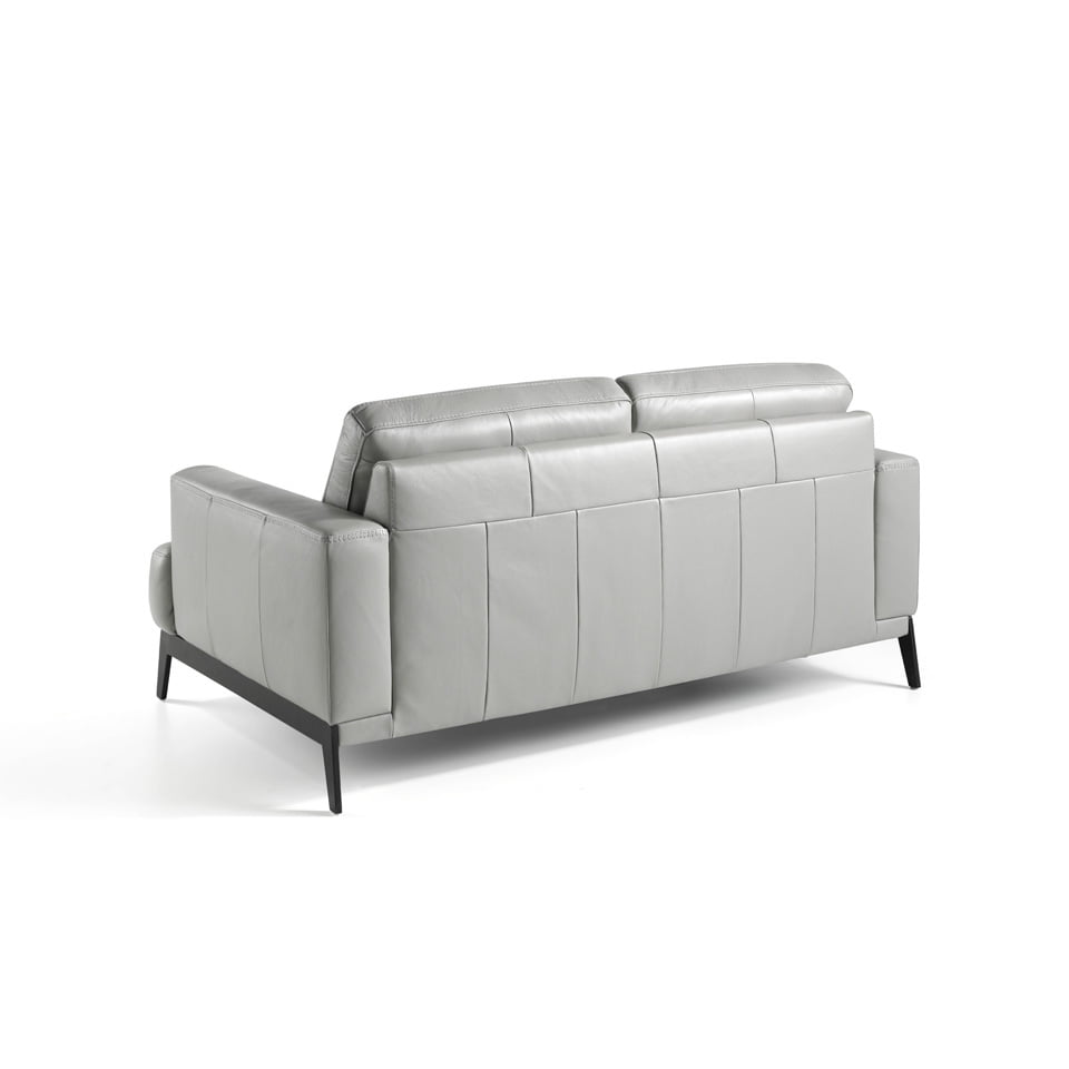 2-seat sofa upholstered in 2mm-thick leather with stainless steel legs 2-seat sofa upholstered in 2mm-thick leather with stainless steel legs