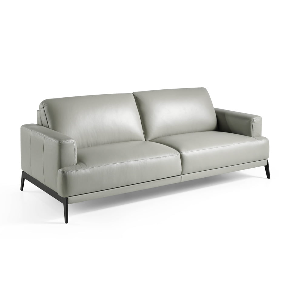 3-seat sofa upholstered leather with stainless steel legs 3-seat sofa upholstered leather with stainless steel legs