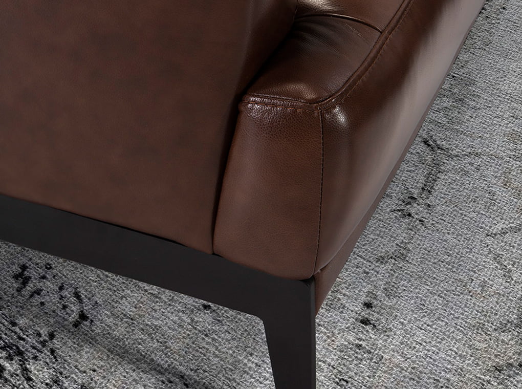 3 seat sofa upholstered in 2mm thick leather 3 seat sofa upholstered in 2mm thick leather