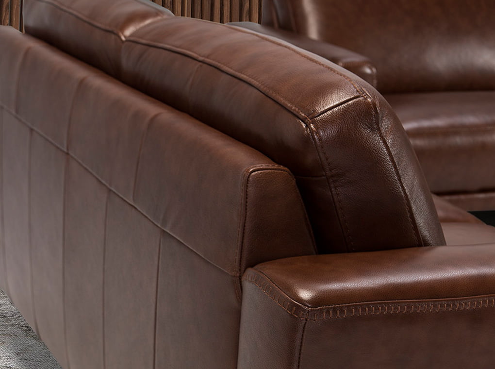 3 seat sofa upholstered in 2mm thick leather 3 seat sofa upholstered in 2mm thick leather