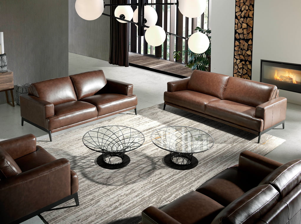 3 seat sofa upholstered in 2mm thick leather 3 seat sofa upholstered in 2mm thick leather