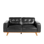 2-seater sofa upholstered in tufted leather