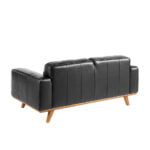 2-seater sofa upholstered in tufted leather