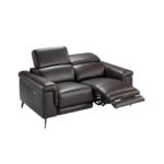 2 seater upholstered leather sofa with relax mechanisms