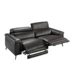 3 seater upholstered leather sofa with relax mechanisms