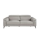 3 seater leather upholstered sofa with relax mechanisms