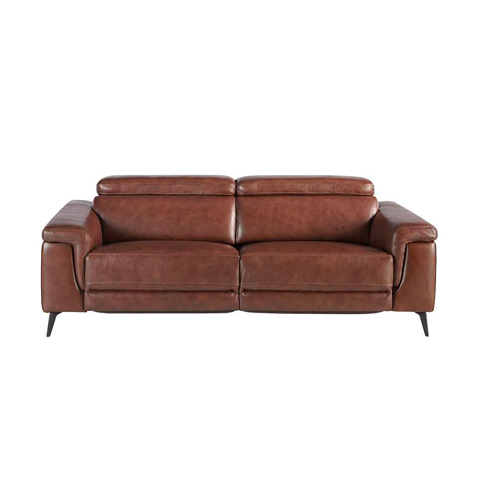 3 seater sofa brown leather relax mechanisms - Angel Cerda S.L