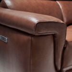 Ledergepolstertes 3-Sitzer-Sofa mit Relax-Mechanismus