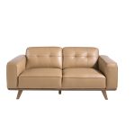 2 seater sofa upholstered in capitoné leather