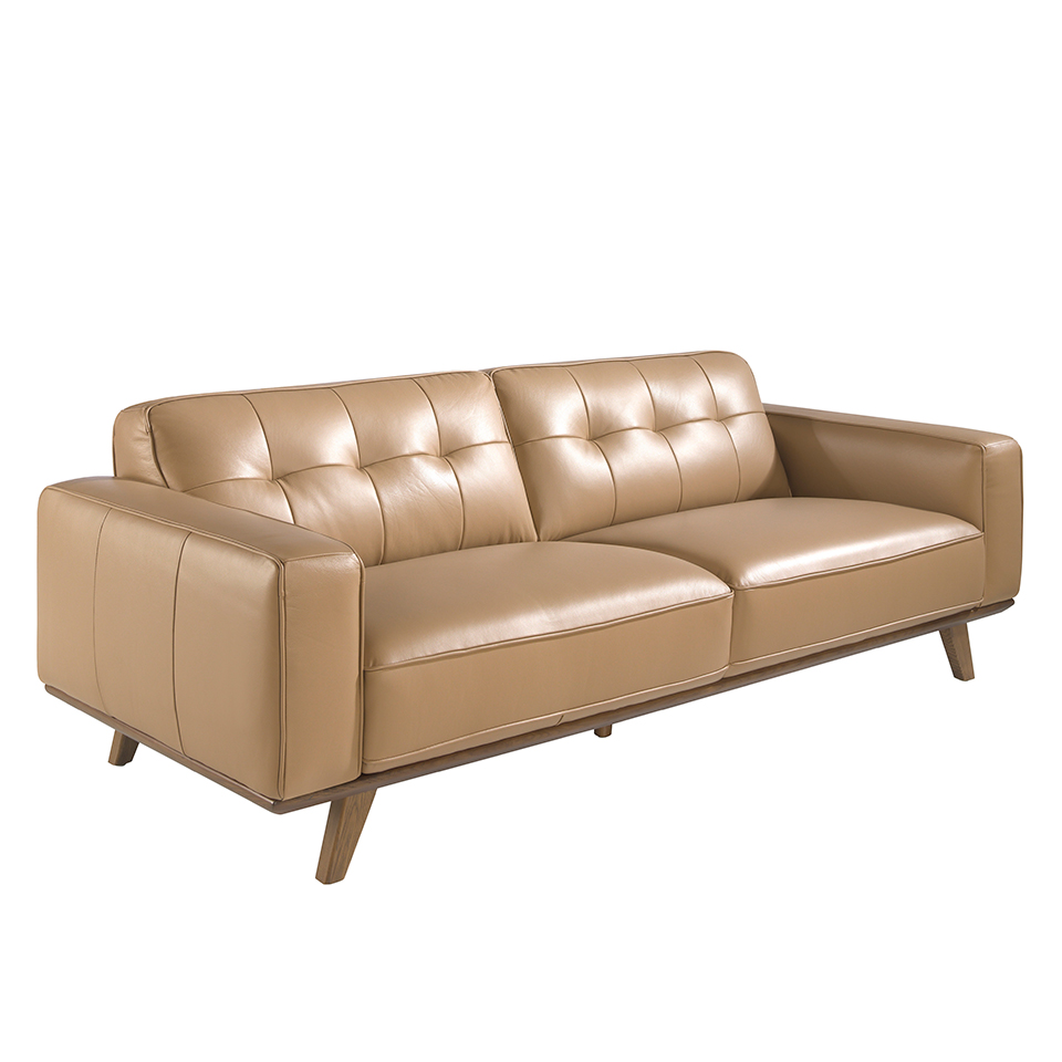 3 seater sofa upholstered in capitonné leather