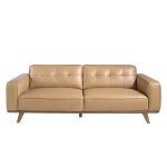 3 seater sofa upholstered in capitonné leather