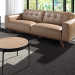 3 seater sofa upholstered in capitonné leather