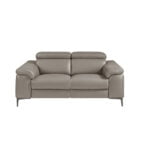 2 seater sofa upholstered in leather with relax mechanism