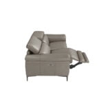 2 seater sofa upholstered in leather with relax mechanism