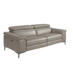 3 seater sofa upholstered in leather with relax mechanism