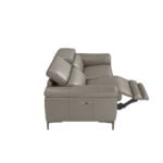 3 seater sofa upholstered in leather with relax mechanism