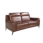 3 seater sofa upholstered in leather with electric relax mechanism