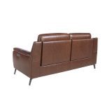 3 seater sofa upholstered in leather with electric relax mechanism
