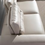 2-Sitzer-Sofa gepolstert in Leder Taupe Grau Farbe