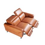 2-Sitzer Ledersofa mit Relax