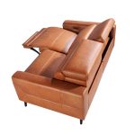 2-Sitzer Ledersofa mit Relax