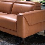 2-Sitzer Ledersofa mit Relax