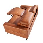 3-Sitzer Ledersofa mit Relax