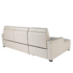 Sofa chaise longue tapizado en piel y mecanismo relax