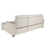 Sofa chaise longue tapizado en piel y mecanismo relax