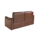 3 seater sofa in brown leather with relax