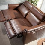 3 seater sofa in brown leather with relax