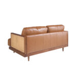 2-Sitzer-Sofa aus braunem Leder