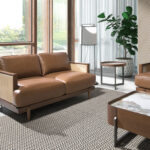 2 seater sofa brown leather