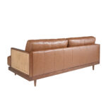 3-Sitzer-Sofa aus braunem Leder