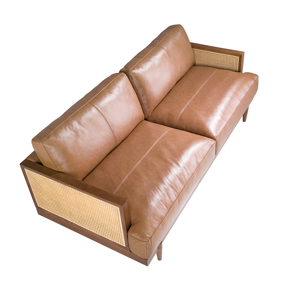 3 seater sofa brown leather