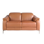 2 seater relax sofa in brown leather