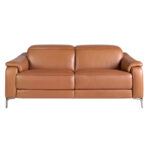 3 seater relax sofa in brown leather