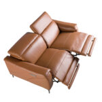 3 seater relax sofa in brown leather