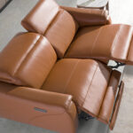 3-Sitzer-Relaxsofa aus braunem Leder