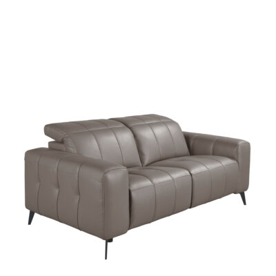 (Español) Sofá relax 2 plazas piel gris relaxation sofa - Angel Cerda
